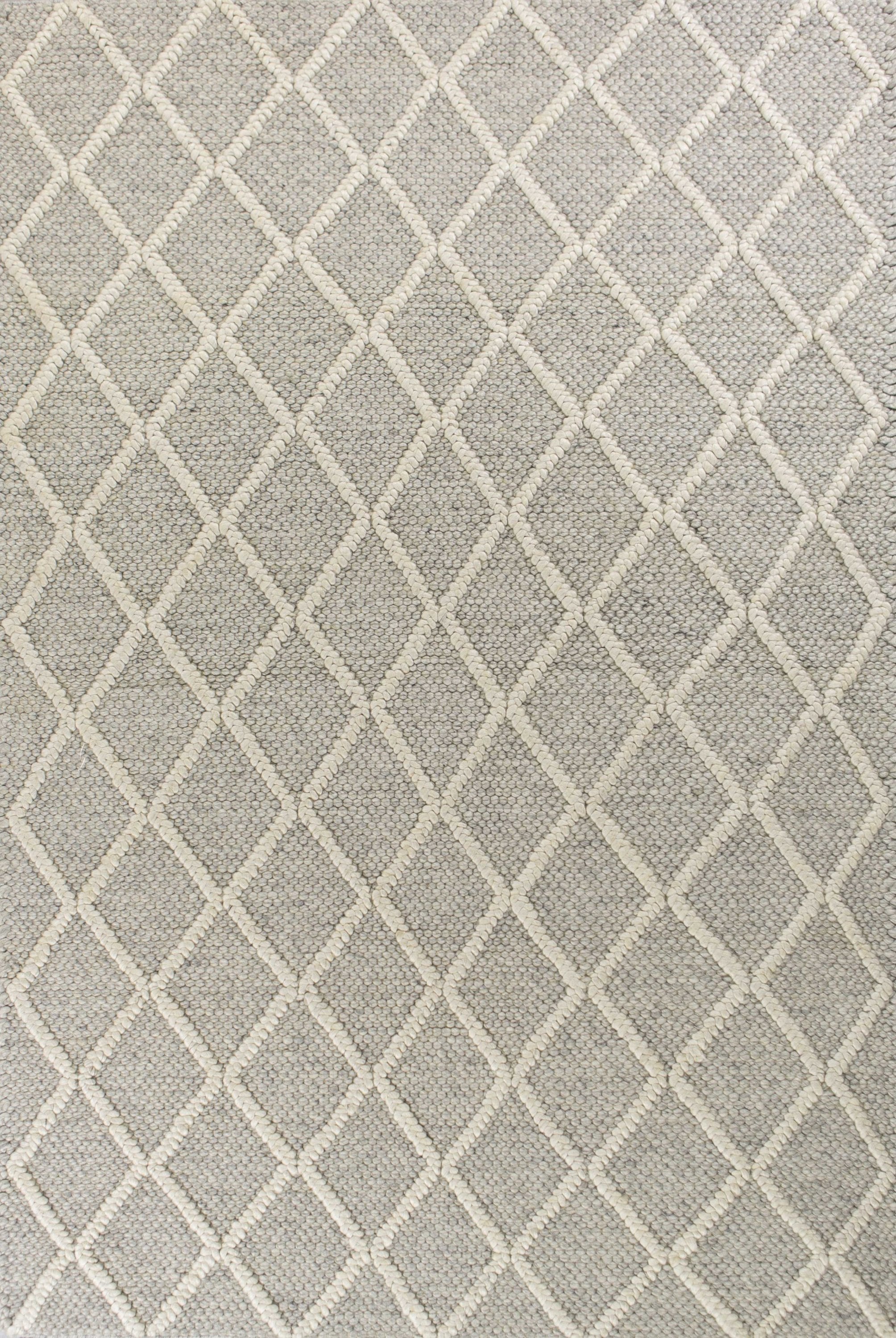 7inches x 9inches  Wool Grey Area Rug