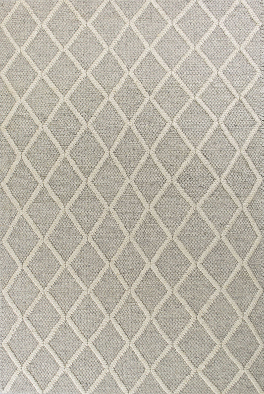7inches x 9inches  Wool Grey Area Rug