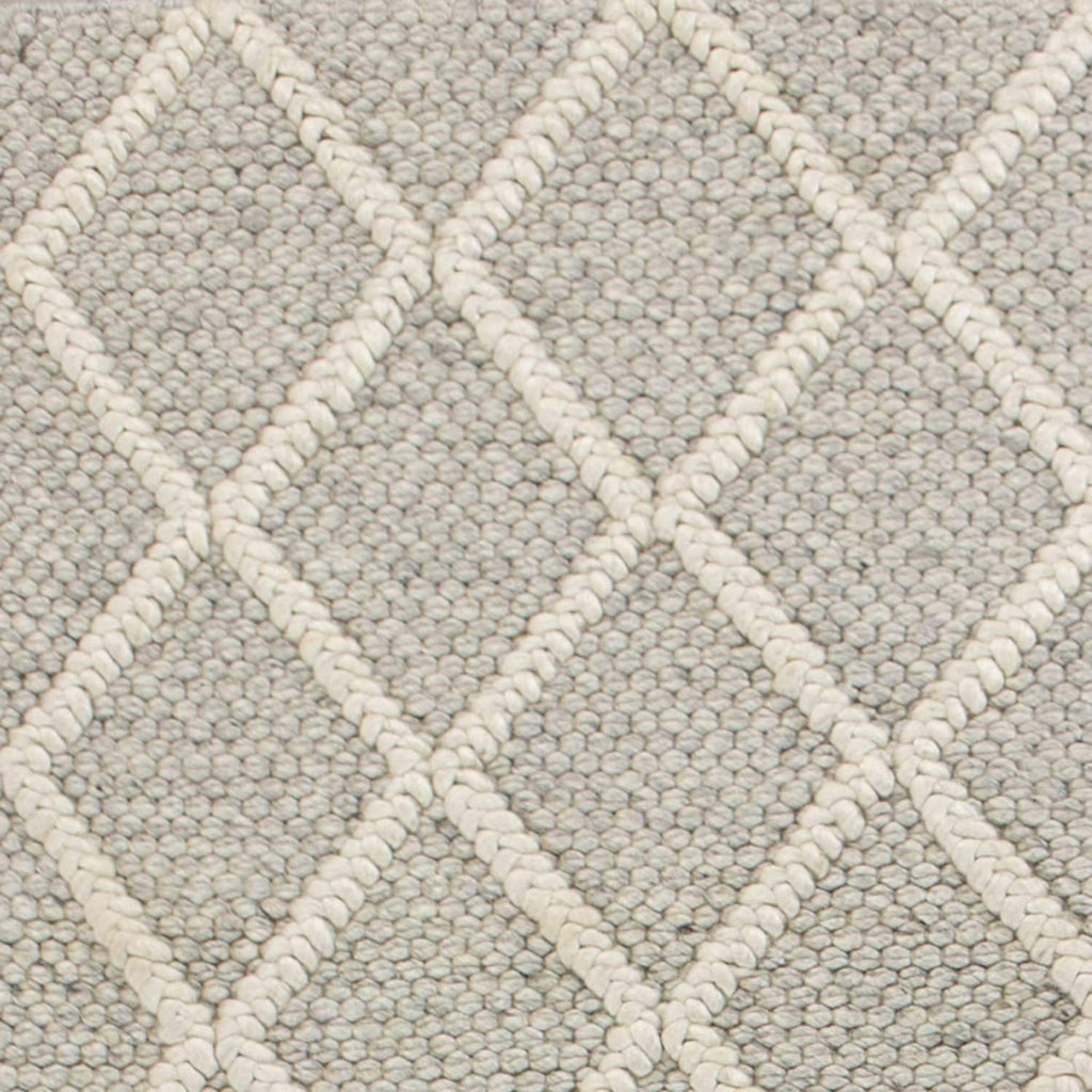 7inches x 9inches  Wool Grey Area Rug