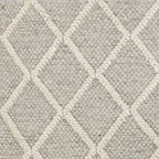 7inches x 9inches  Wool Grey Area Rug