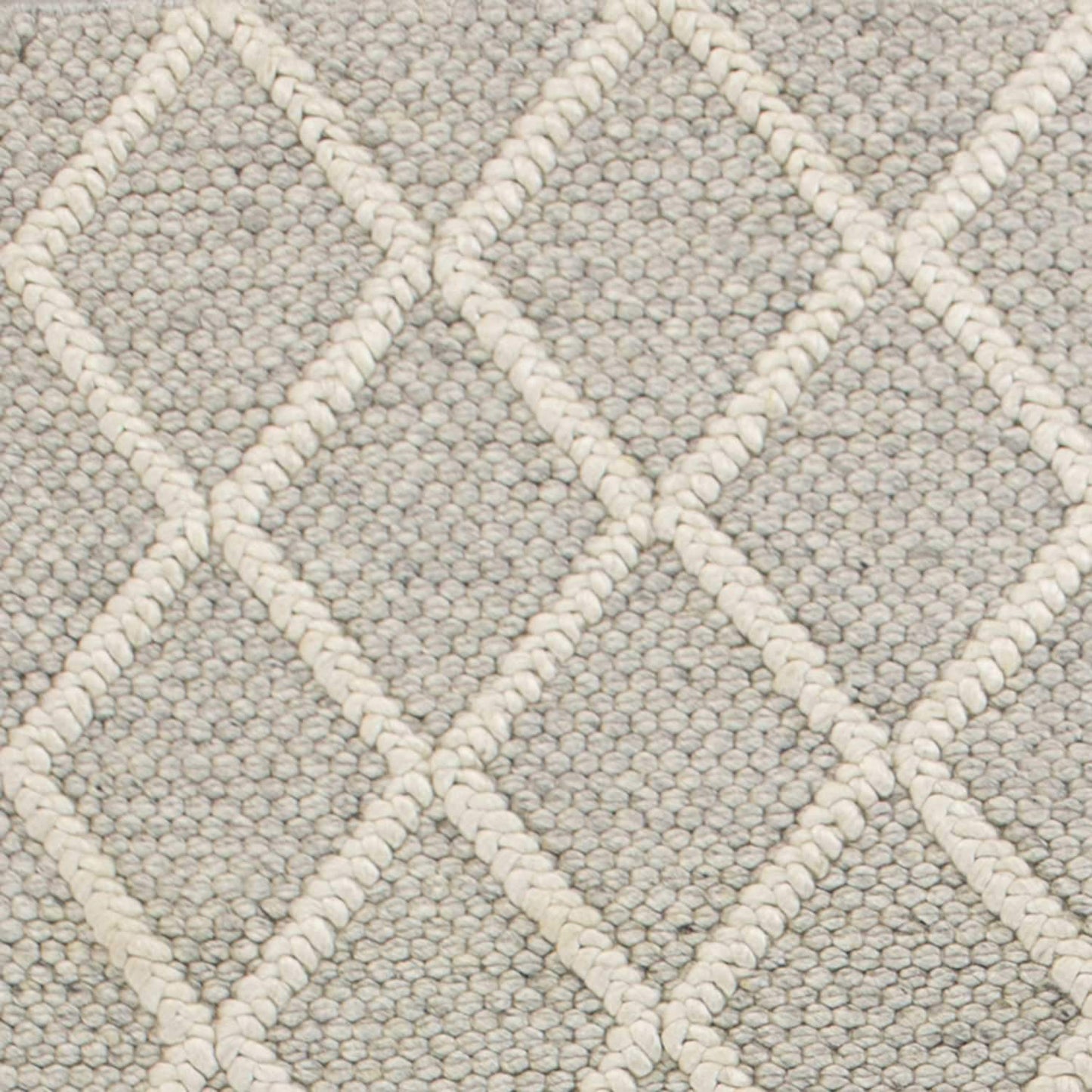 7inches x 9inches  Wool Grey Area Rug