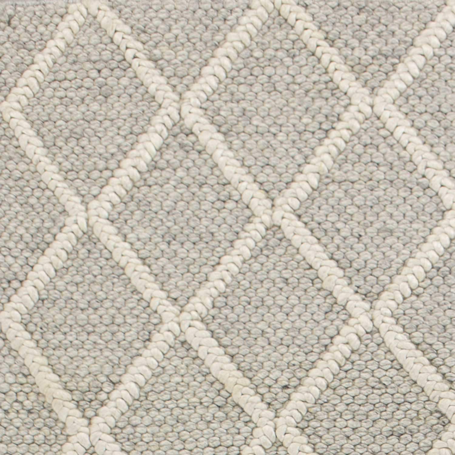 7inches x 9inches  Wool Grey Area Rug