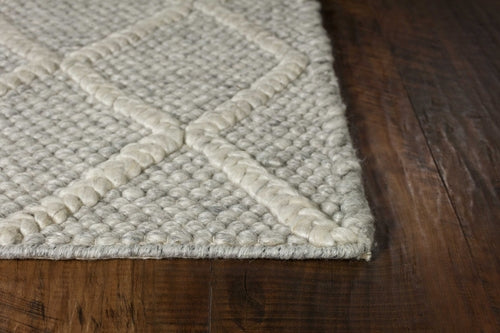 7inches x 9inches  Wool Grey Area Rug