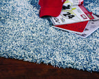 9inches x 13inches Polyester Indigo or  Ivory  Heather Area Rug
