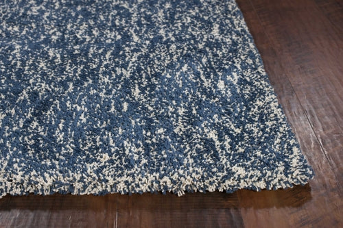 9inches x 13inches Polyester Indigo or  Ivory  Heather Area Rug