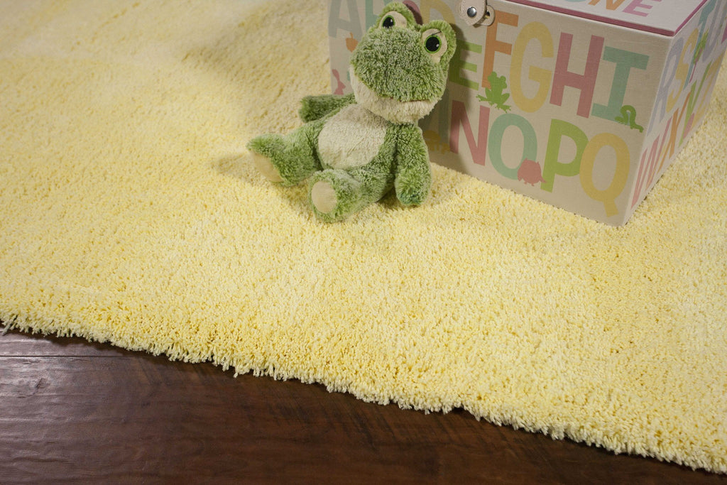 9inches x 13inches Polyester Canary Yellow Area Rug