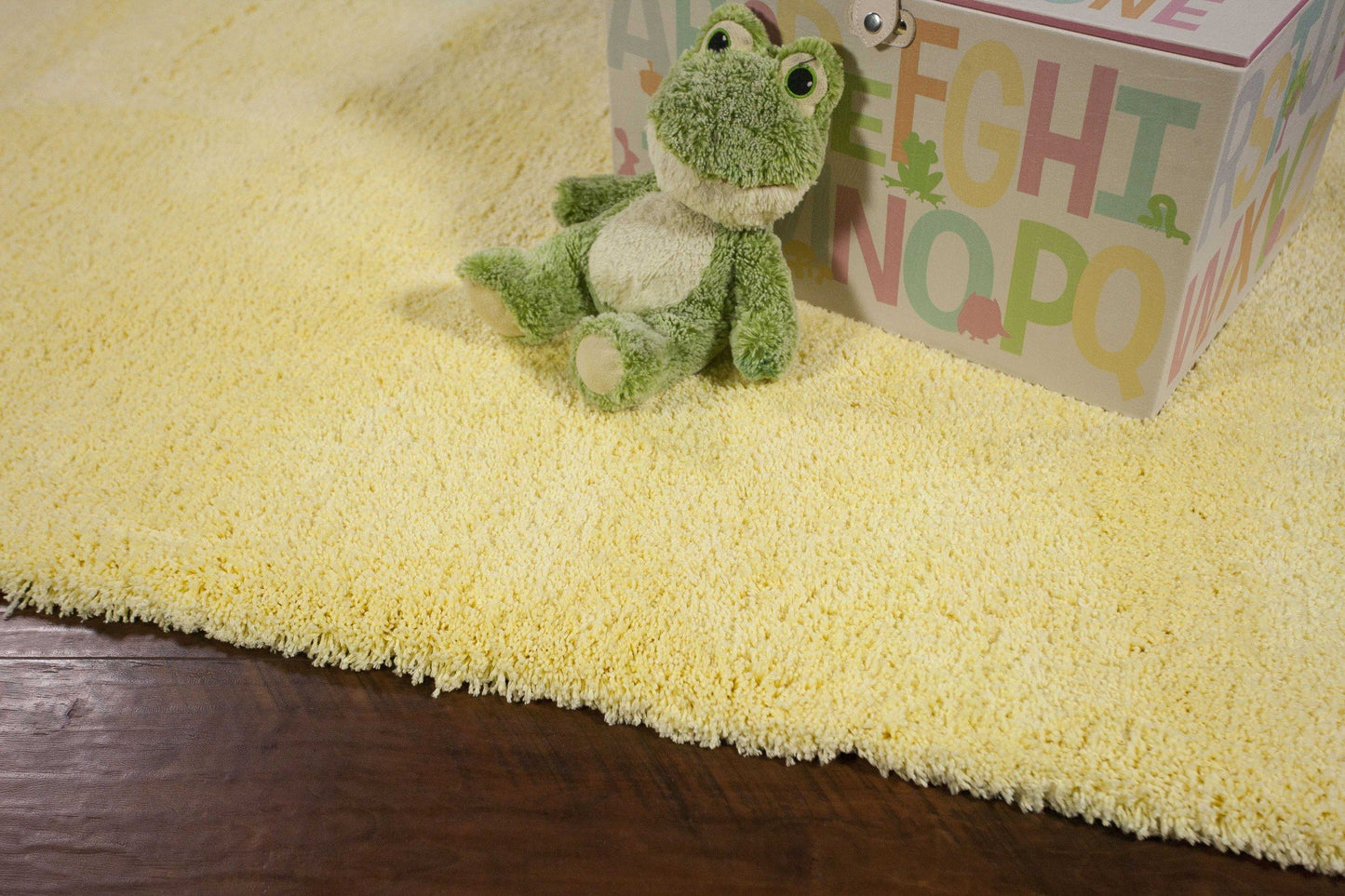 9inches x 13inches Polyester Canary Yellow Area Rug
