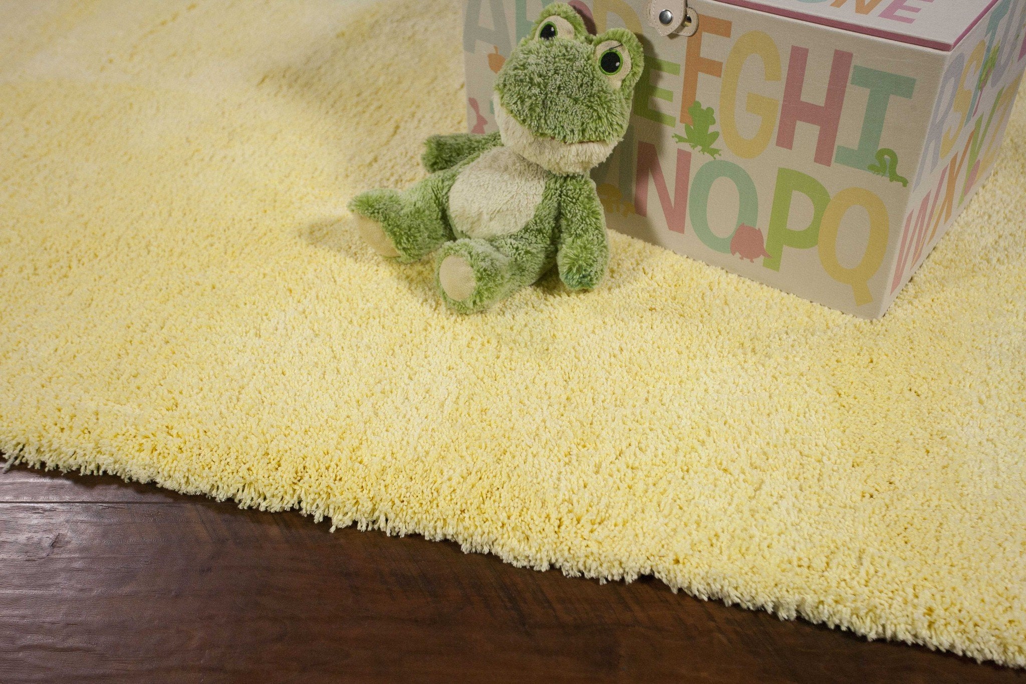 9inches x 13inches Polyester Canary Yellow Area Rug