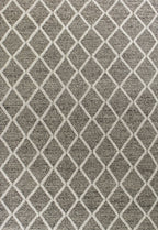 9inches x 13inches Wool Dark Grey Area Rug