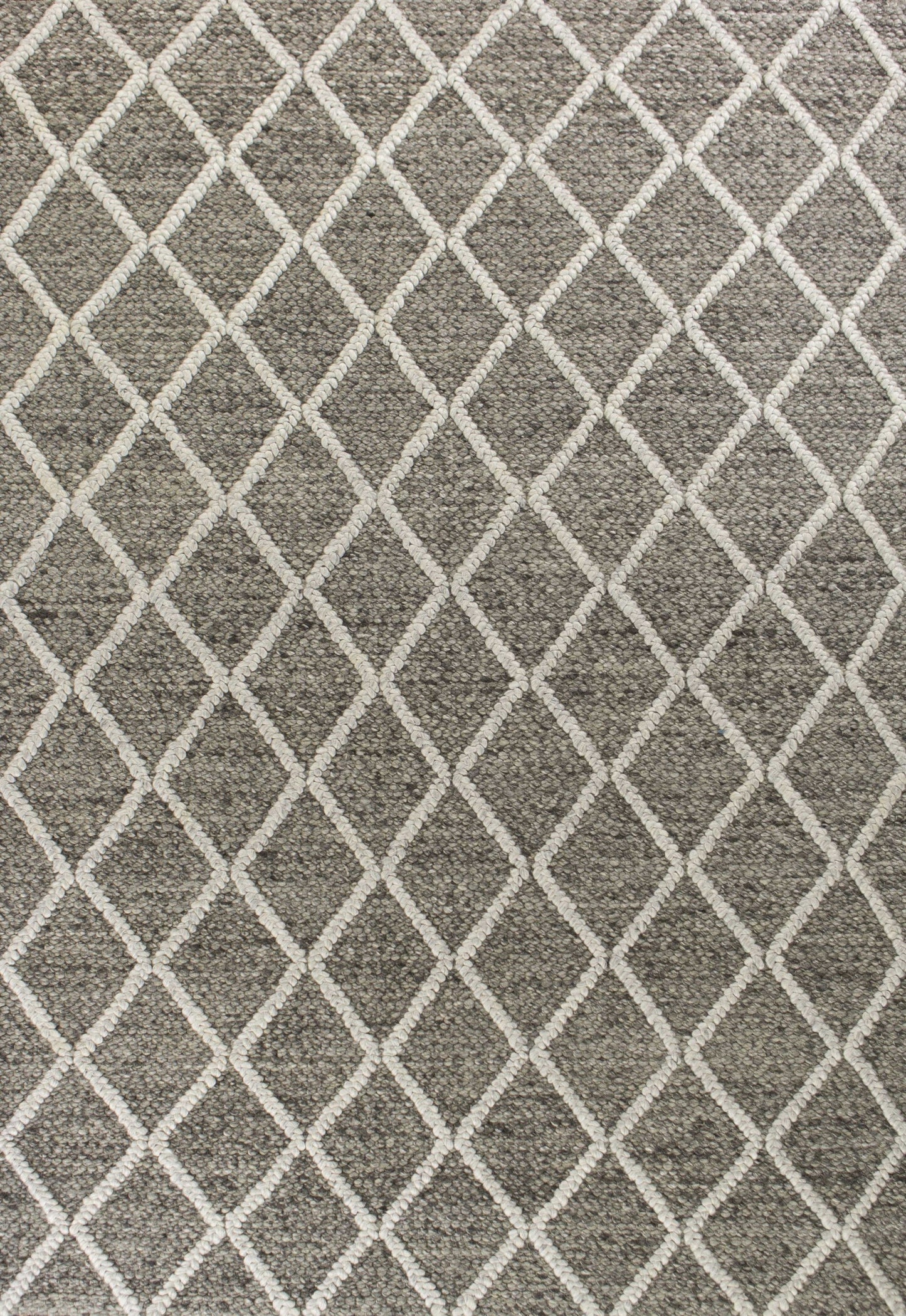 9inches x 13inches Wool Dark Grey Area Rug