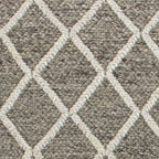 9inches x 13inches Wool Dark Grey Area Rug