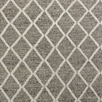 9inches x 13inches Wool Dark Grey Area Rug