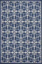 7inches x 9inches Denim Vintage Trellis UV Treated Indoor Area Rug