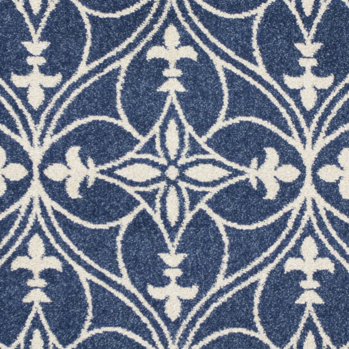 7inches x 9inches Denim Vintage Trellis UV Treated Indoor Area Rug