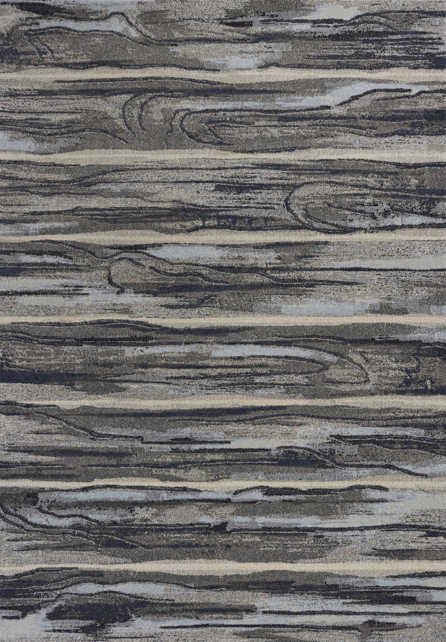 6inches x 9inches Grey Abstract Wood Design Indoor Area Rug