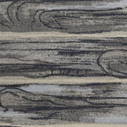 6inches x 9inches Grey Abstract Wood Design Indoor Area Rug