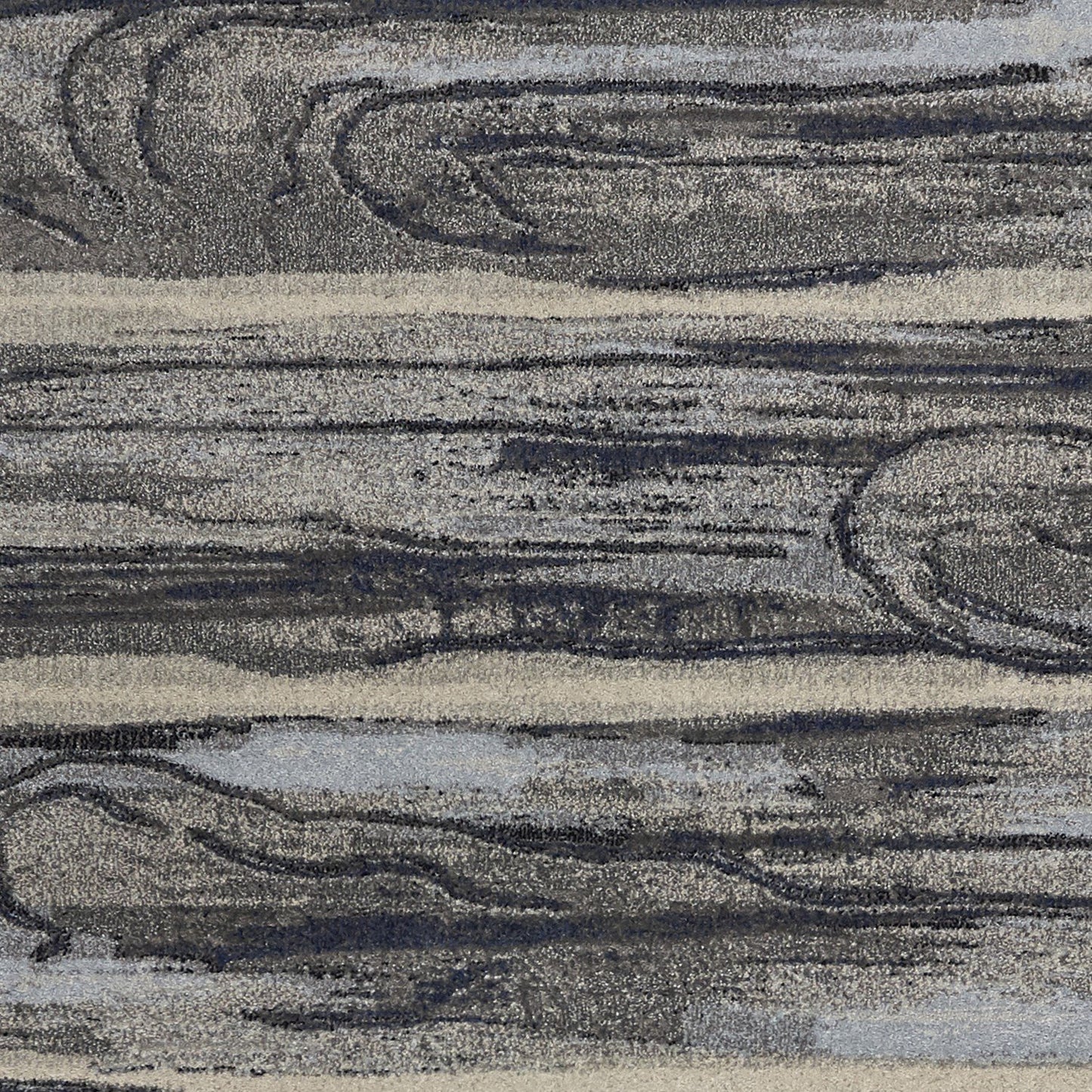 6inches x 9inches Grey Abstract Wood Design Indoor Area Rug