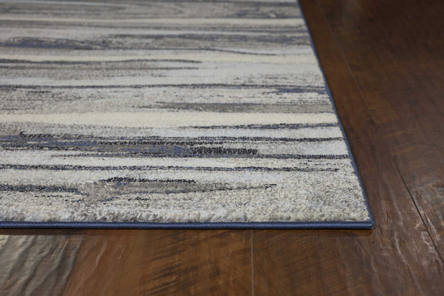 6inches x 9inches Grey Abstract Wood Design Indoor Area Rug
