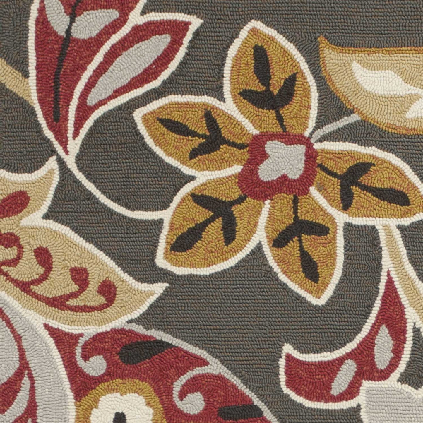 3inches x 5inches Taupe Floral UV Treated Area Rug