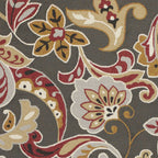 3inches x 5inches Taupe Floral UV Treated Area Rug