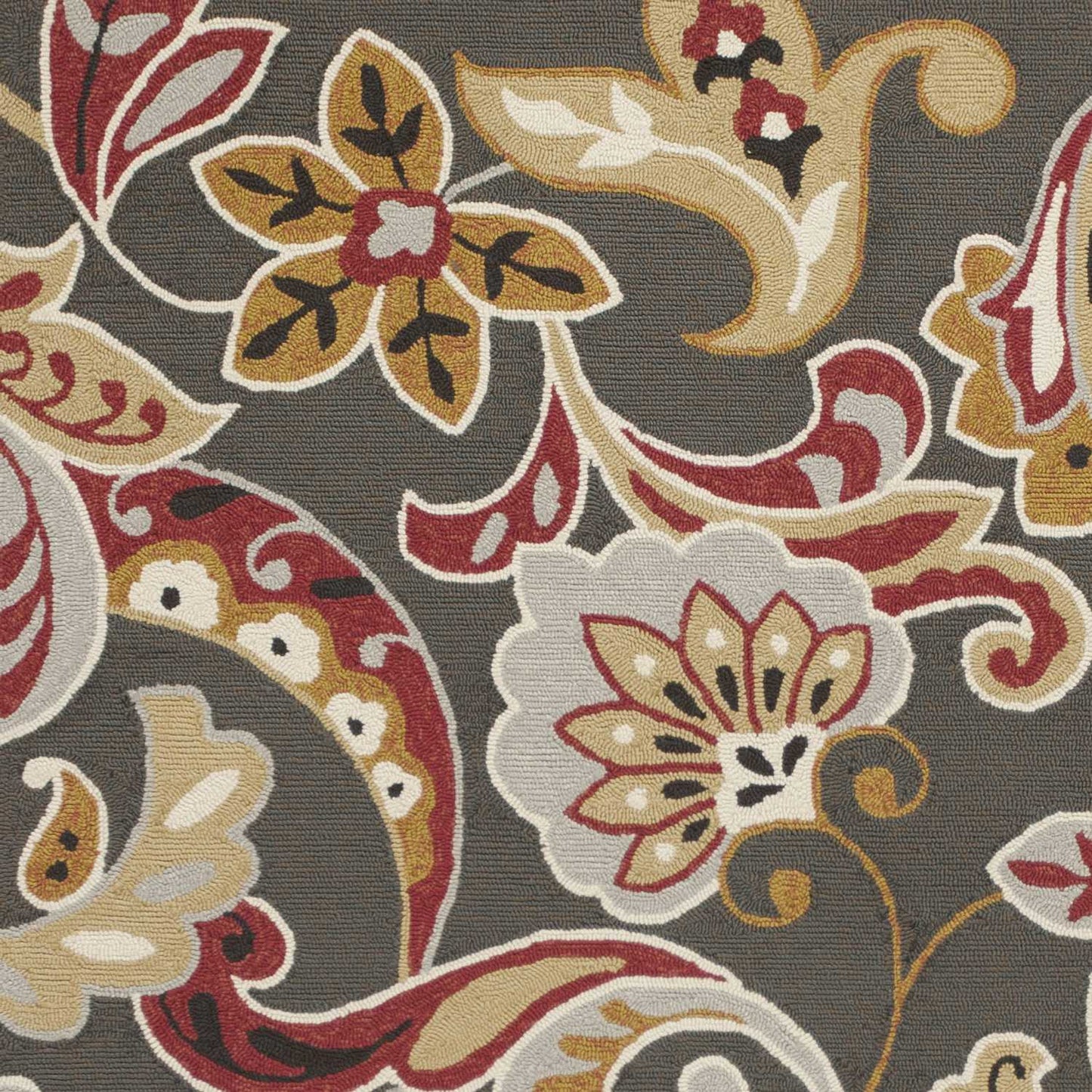 3inches x 5inches Taupe Floral UV Treated Area Rug