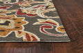 3inches x 5inches Taupe Floral UV Treated Area Rug