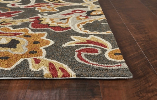 3inches x 5inches Taupe Floral UV Treated Area Rug