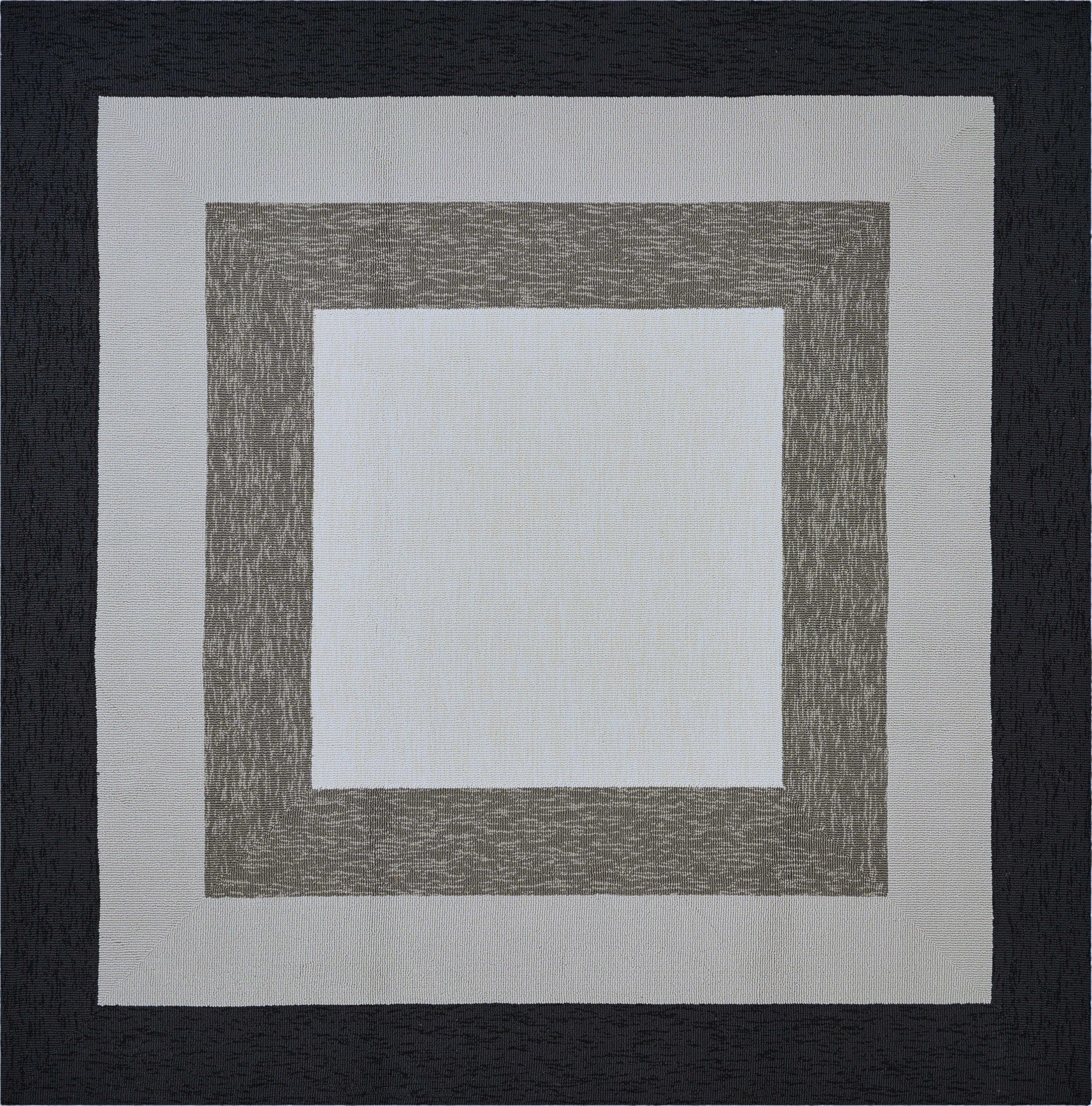 7inches Square   UV treated Polypropylene Charcoal Area Rug