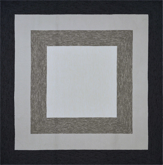 7inches Square   UV treated Polypropylene Charcoal Area Rug