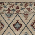5inchesx8inches Ivory Machine Woven Geometric Lodge Indoor Area Rug