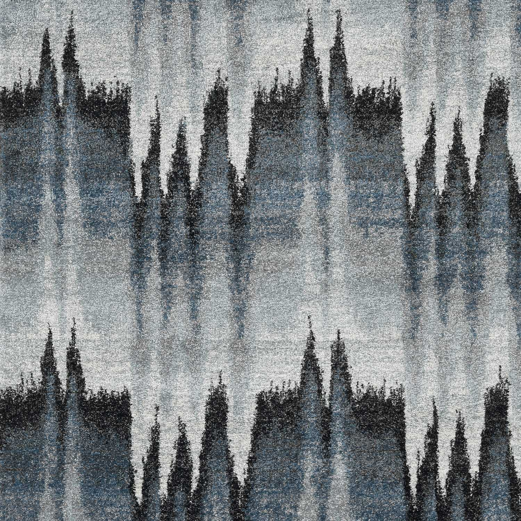 94 X 130 Blue Ivory  Polypropylene Rug