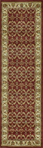 94" X 118" Red or  Ivory  Polypropylene Rug