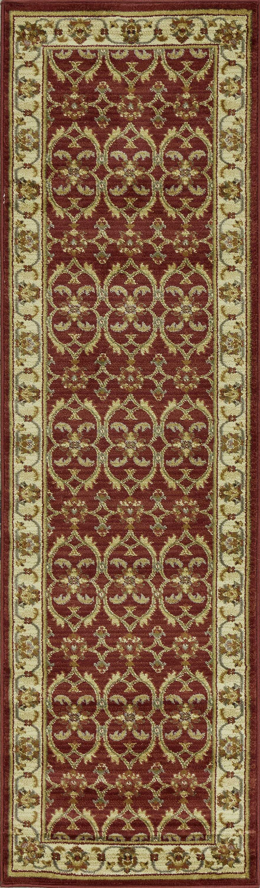 94" X 118" Red or  Ivory  Polypropylene Rug