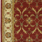 94" X 118" Red or  Ivory  Polypropylene Rug