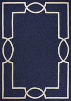 3inches x 5inches Ocean Coastal Bordered Area Rug