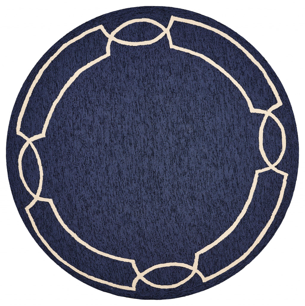 3inches x 5inches Ocean Coastal Bordered Area Rug