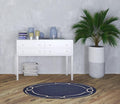 3inches x 5inches Ocean Coastal Bordered Area Rug