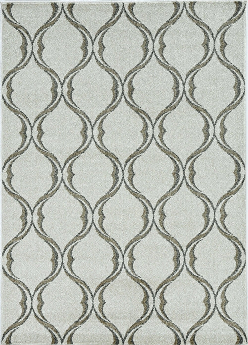 5inches x 8inches Sand Wavy Lines Area Rug