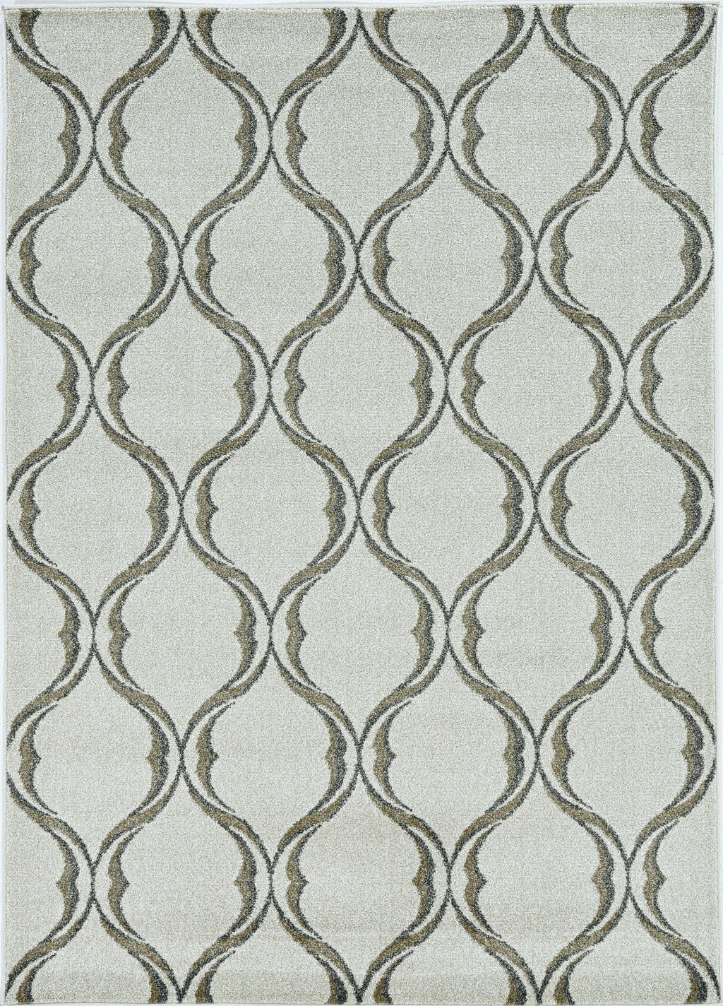 5inches x 8inches Sand Wavy Lines Area Rug