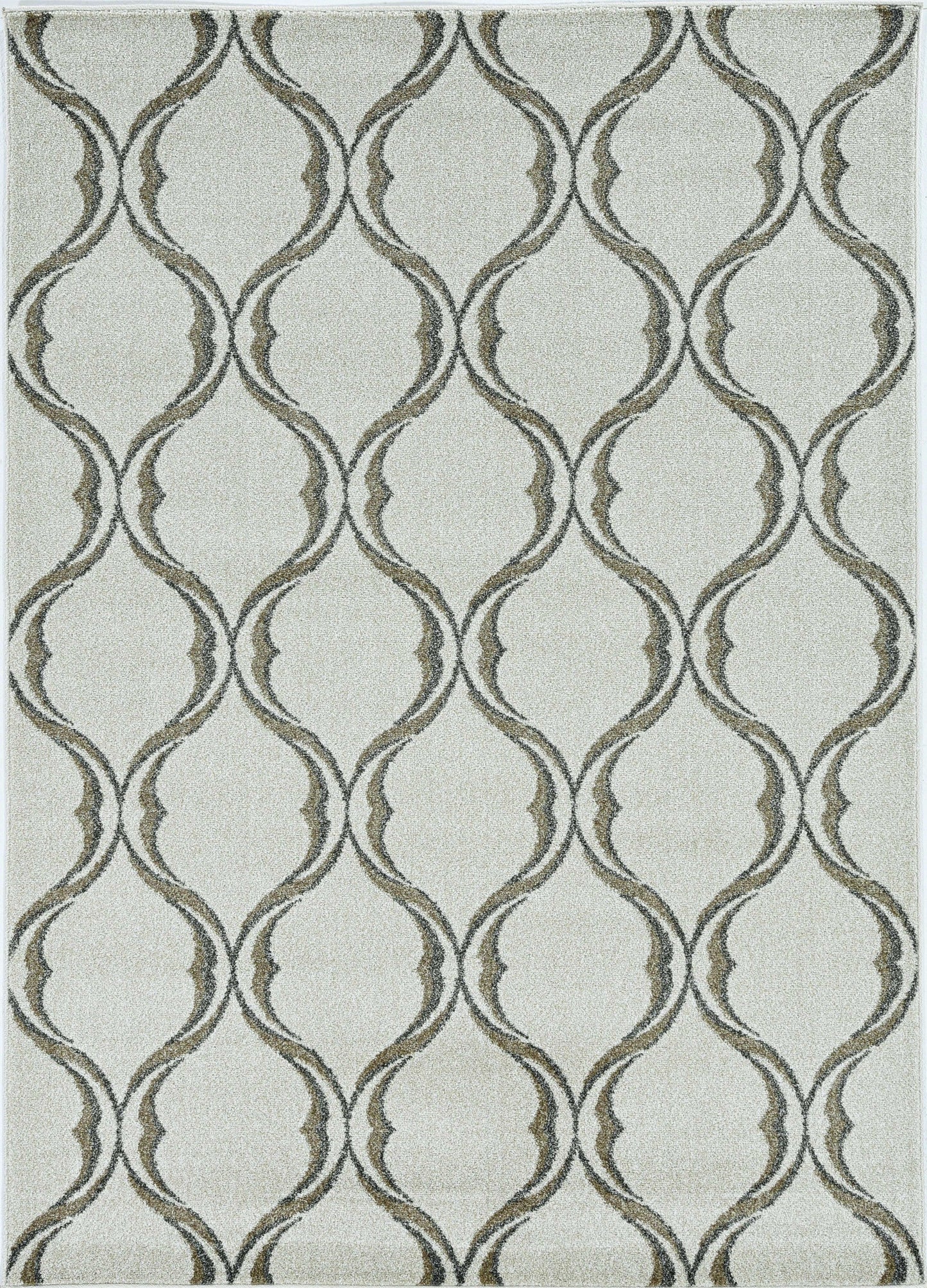5inches x 8inches Sand Wavy Lines Area Rug