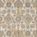 2inches x 7inches Ivory Sand Floral Vine Wool Indoor Runner Rug