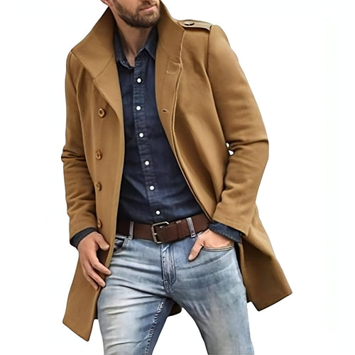 European Style Woolen Men's Coat Autumn And Winter New Thickened