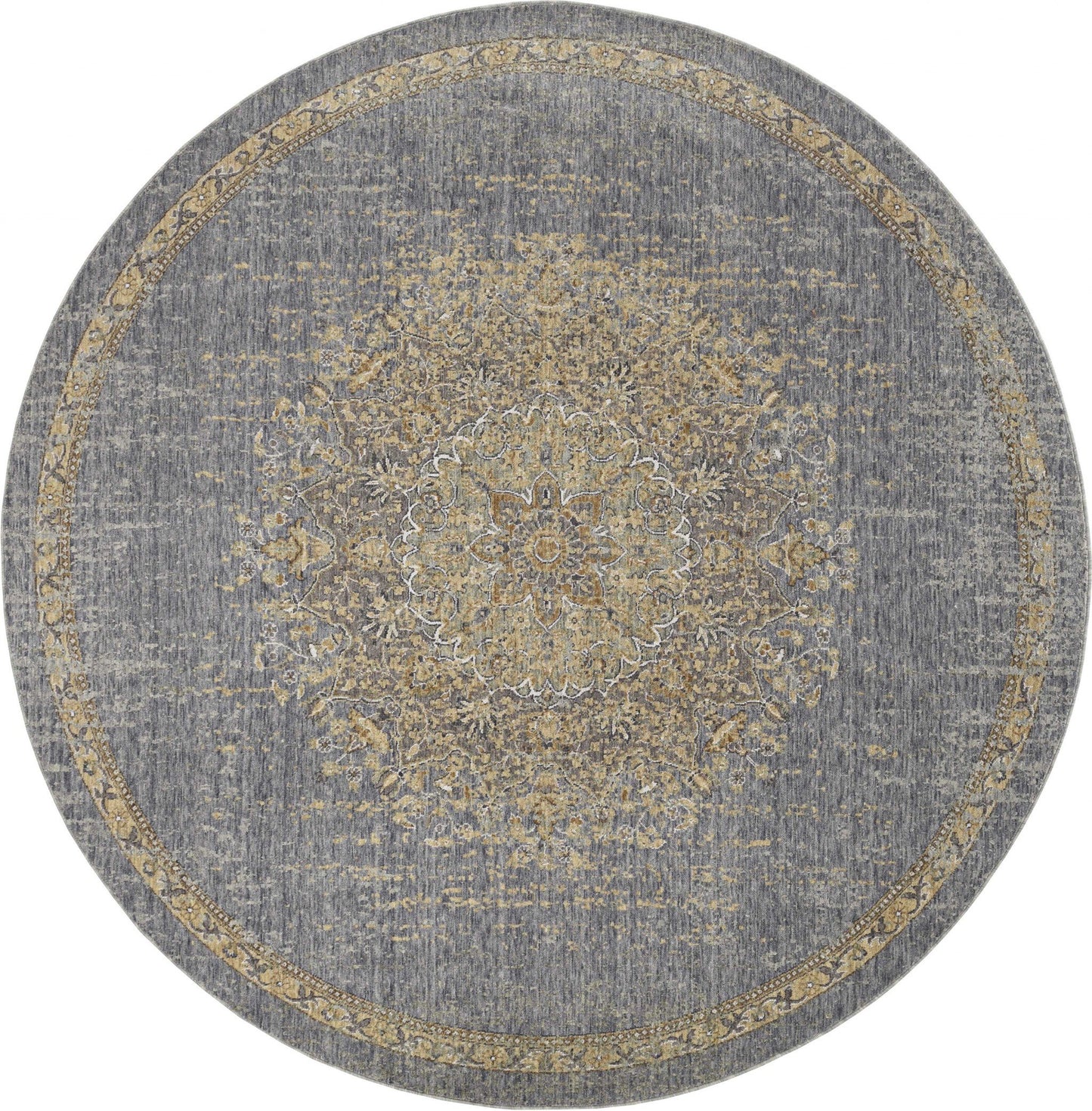 91 X 130 Slate Grey Wool Rug
