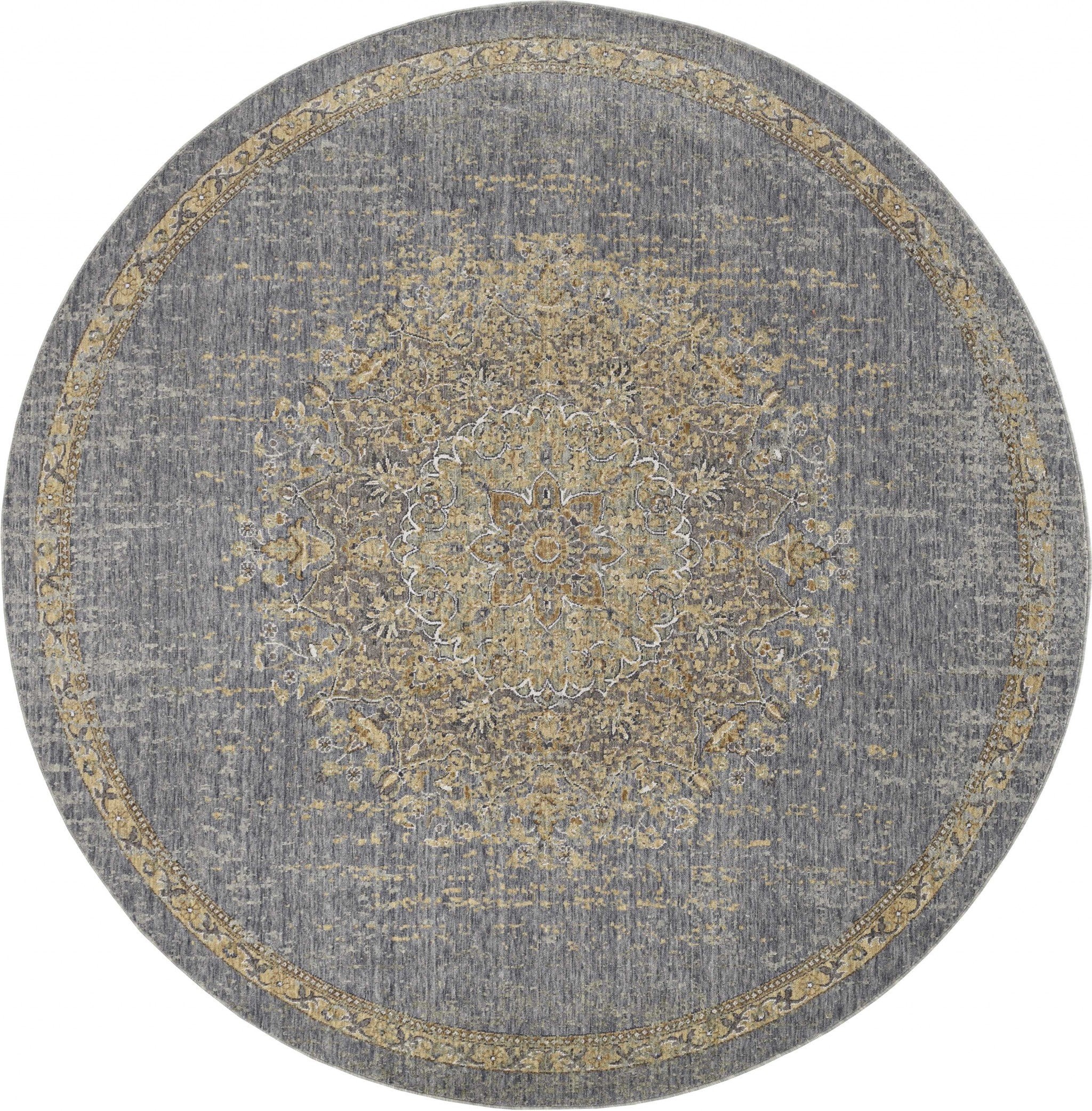 91 X 130 Slate Grey Wool Rug