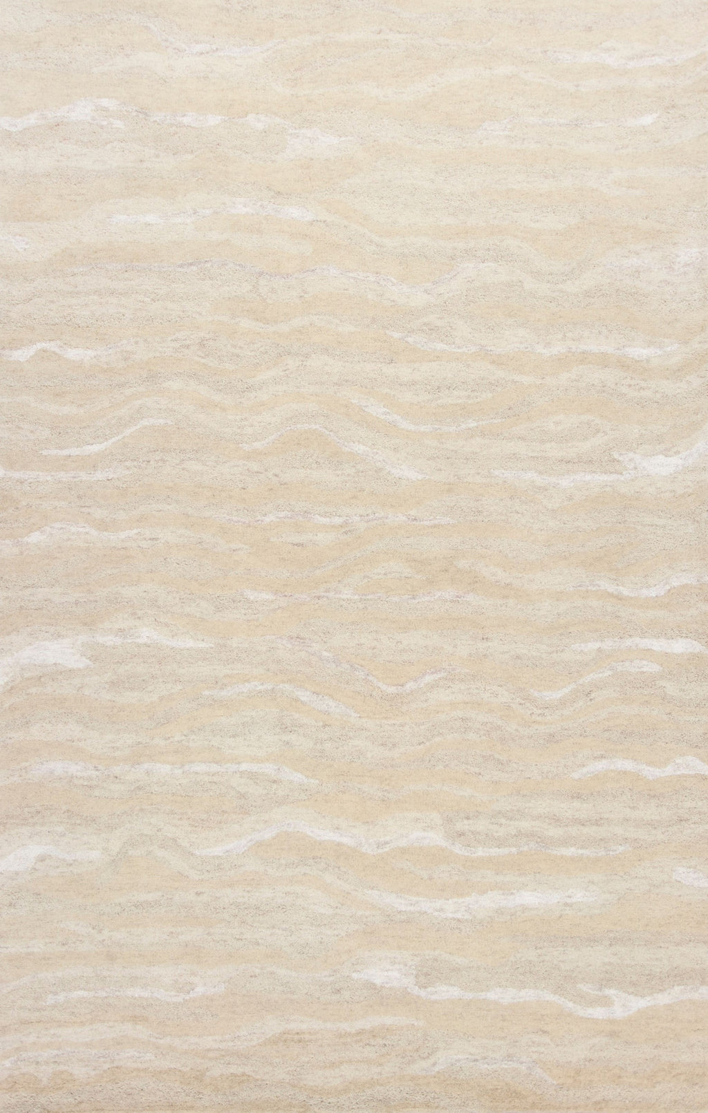 3inchesx5inches Ivory Hand Tufted Abstract Indoor Area Rug