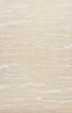 3inchesx5inches Ivory Hand Tufted Abstract Indoor Area Rug