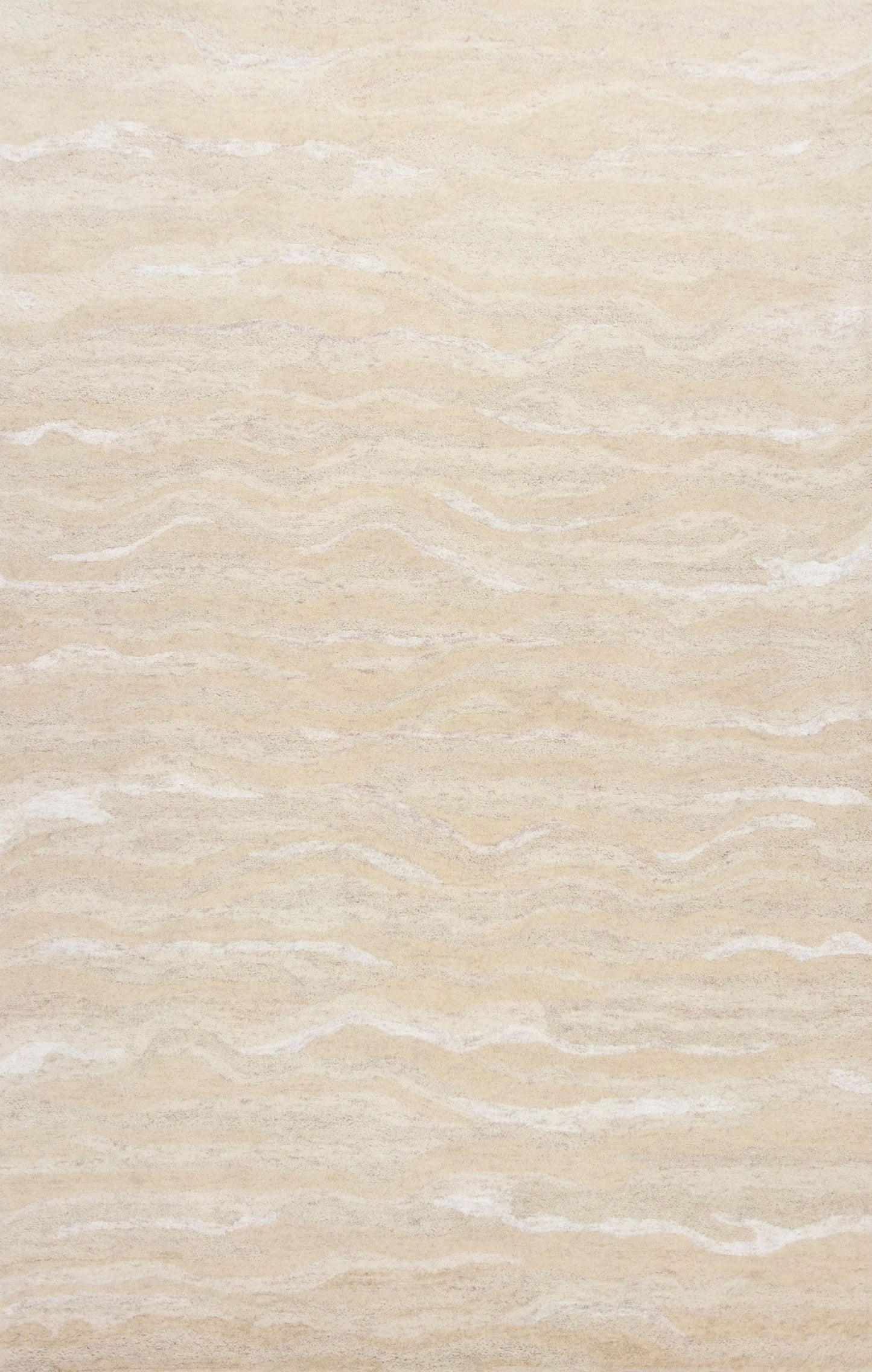 3inchesx5inches Ivory Hand Tufted Abstract Indoor Area Rug