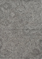 5inchesx7inches Grey Hand Tufted Abstract Indoor Area Rug