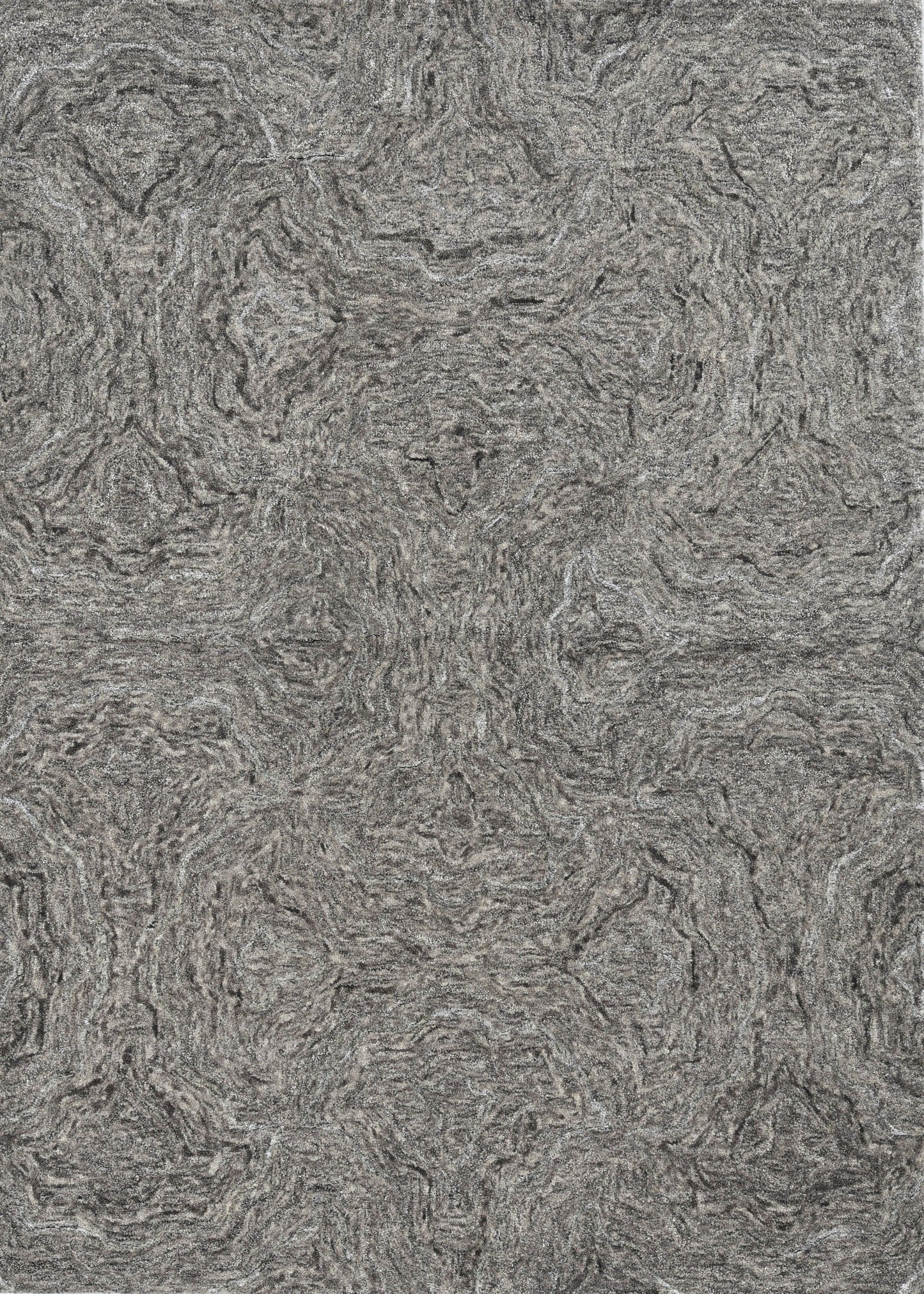 5inchesx7inches Grey Hand Tufted Abstract Indoor Area Rug