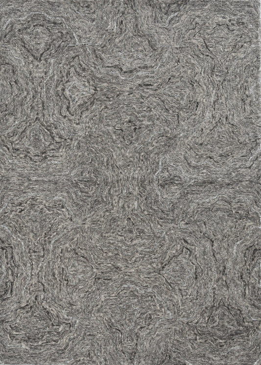 5inchesx7inches Grey Hand Tufted Abstract Indoor Area Rug